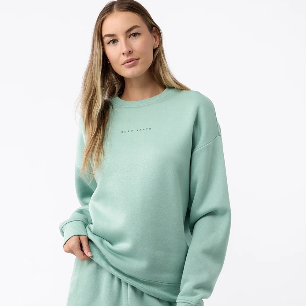 Cozy Earth Set Crewneck & Sweatpant Set (WINTERGREEN) CityScape Collection